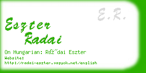 eszter radai business card